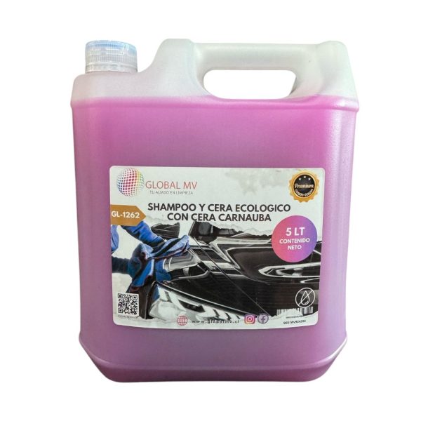 SHAMPOO Y CERA ECOLÓGICO GL-1262 CON CERA CARNAUBA Y AROMA COCONUT