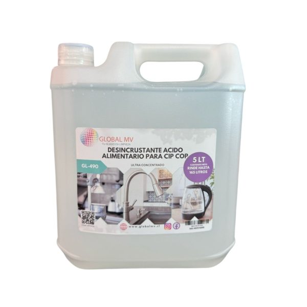 DESINCRUSTANTE ACIDO ALIMENTARIO PARA CIP COP 5 LT GL-490