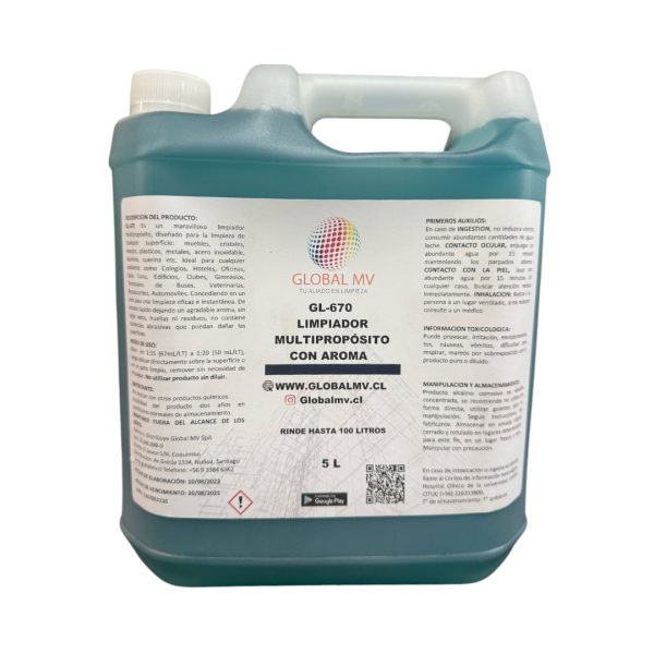 LIMPIADOR MULTIPROPOSITO C/AROMA 5 LT GL-670