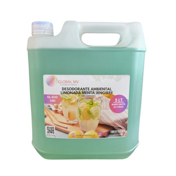 DESODORANTE AMBIENTAL LIMONADA MENTA JENGIBRE 5 LT GL-820 LMJ